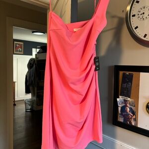 Lulu's Pink One Shoulder Mini dress, size M, Brand: Hidden Label